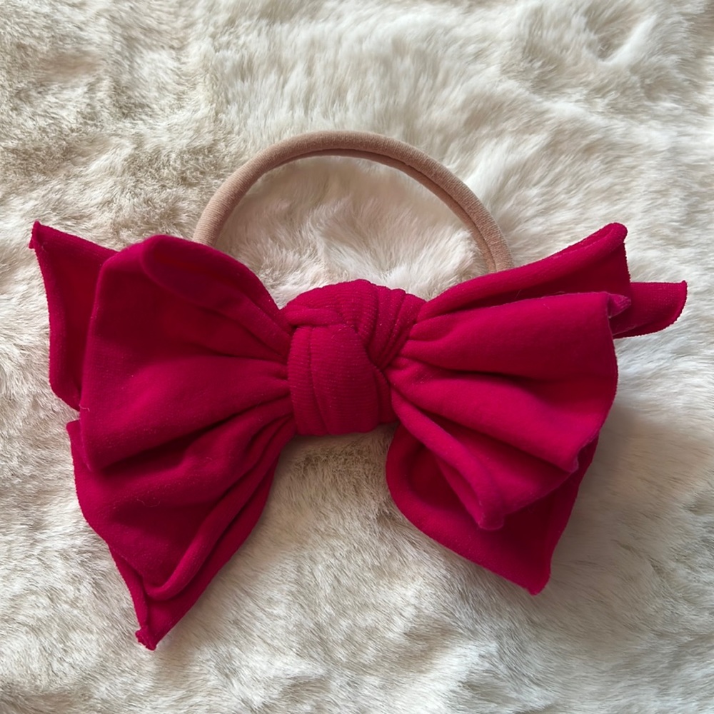 Bright Pink Baby Bling Bow